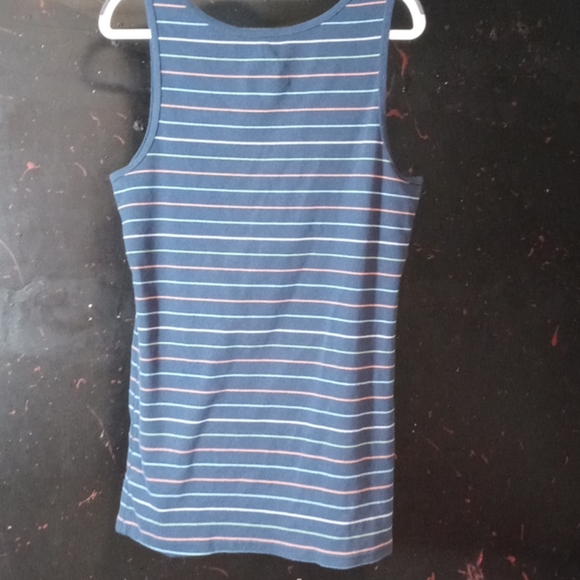 Navy striped ribbed tank - Picture 4 of 4